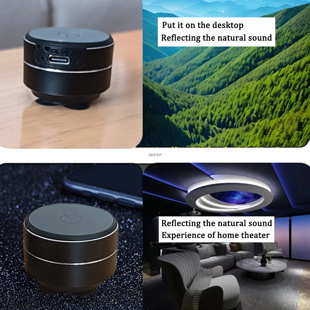 Mini Bone Conduction Speaker Vibration Stereo Audio Digital TWS Wireless Bluetooth Speakers Portable Metal Speaker Dropshipping - Image 2