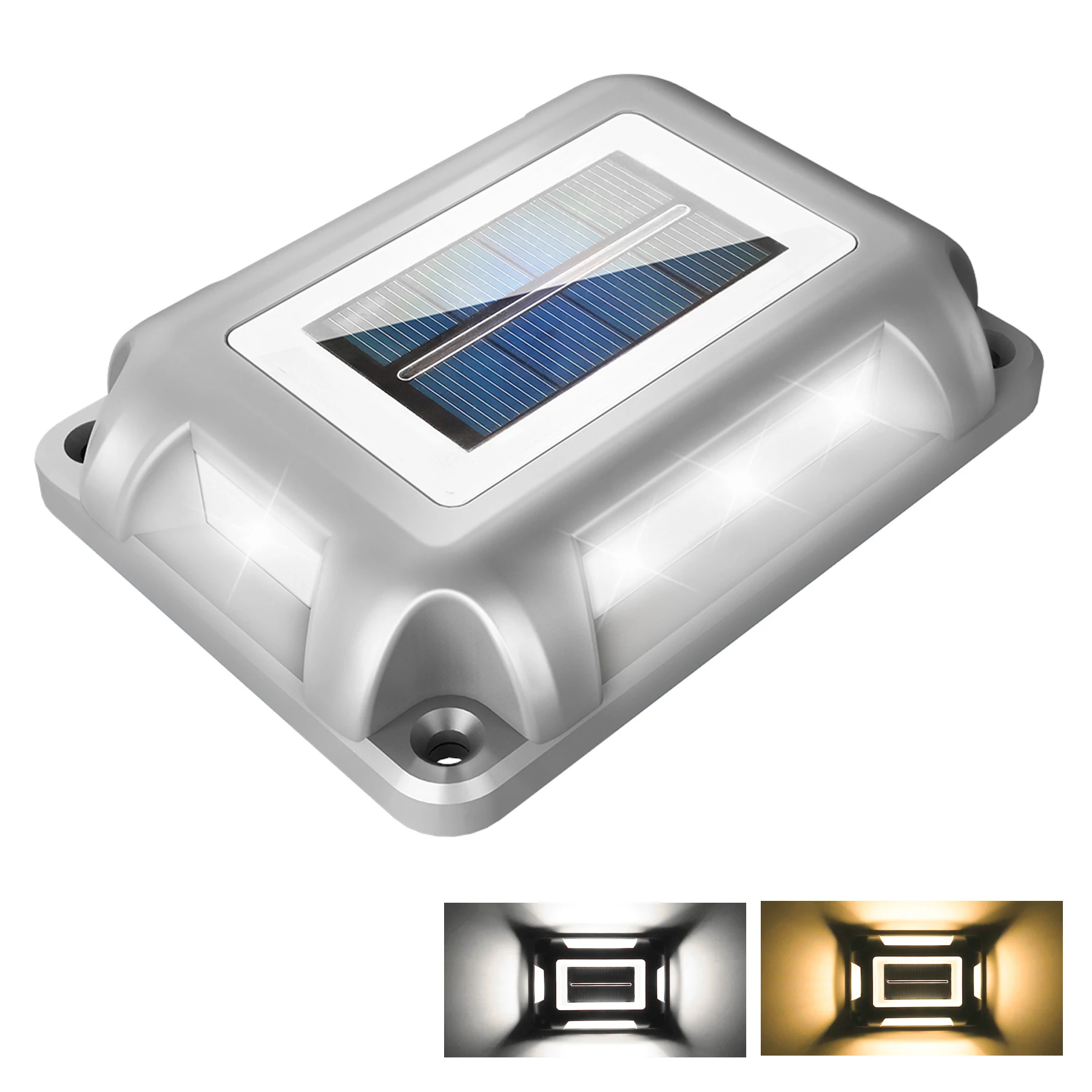 1pc 16leds Super Bright Rectangle Solar Ground Light Solar Light IP65 Waterproof Driveway Markers Step Lights Solar Deck Light - Image 7