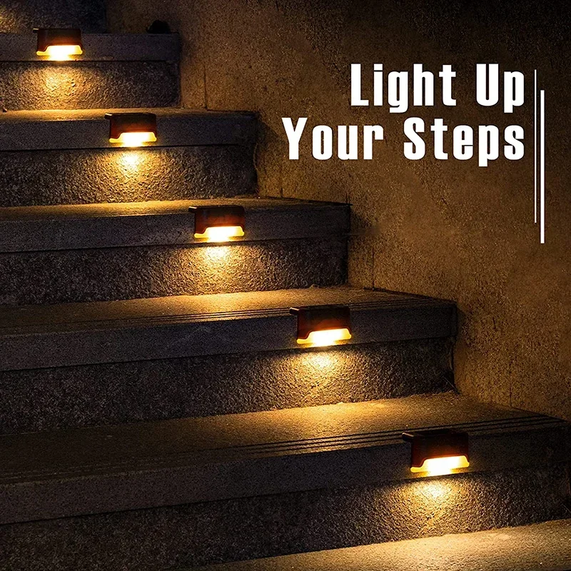 4/8/12Pcs Solar Deck Lights Outdoor Waterproof LED Fence Lights Step Garden Decorate Lamp for Patio Stairs Railing Pathway - Image 5
