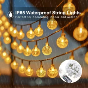 Outdoor Christmas LED light strings, waterproof solar lights, garden courtyard wedding terrace Christmas decorations
