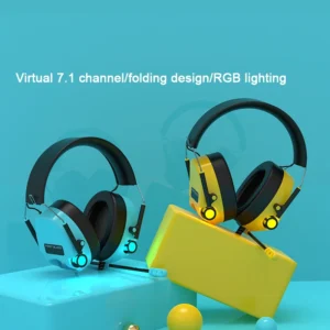 AJAZZ H10 Wired Headset, Over-Ear Gaming Headphones for PC & Laptop, Portable