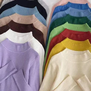 Soft Turtleneck Women Autumn Winter Pullover Sweater Basic Casual Slim Stretch Soft Ribbed Knitted Top Woman Sweaters 2026
