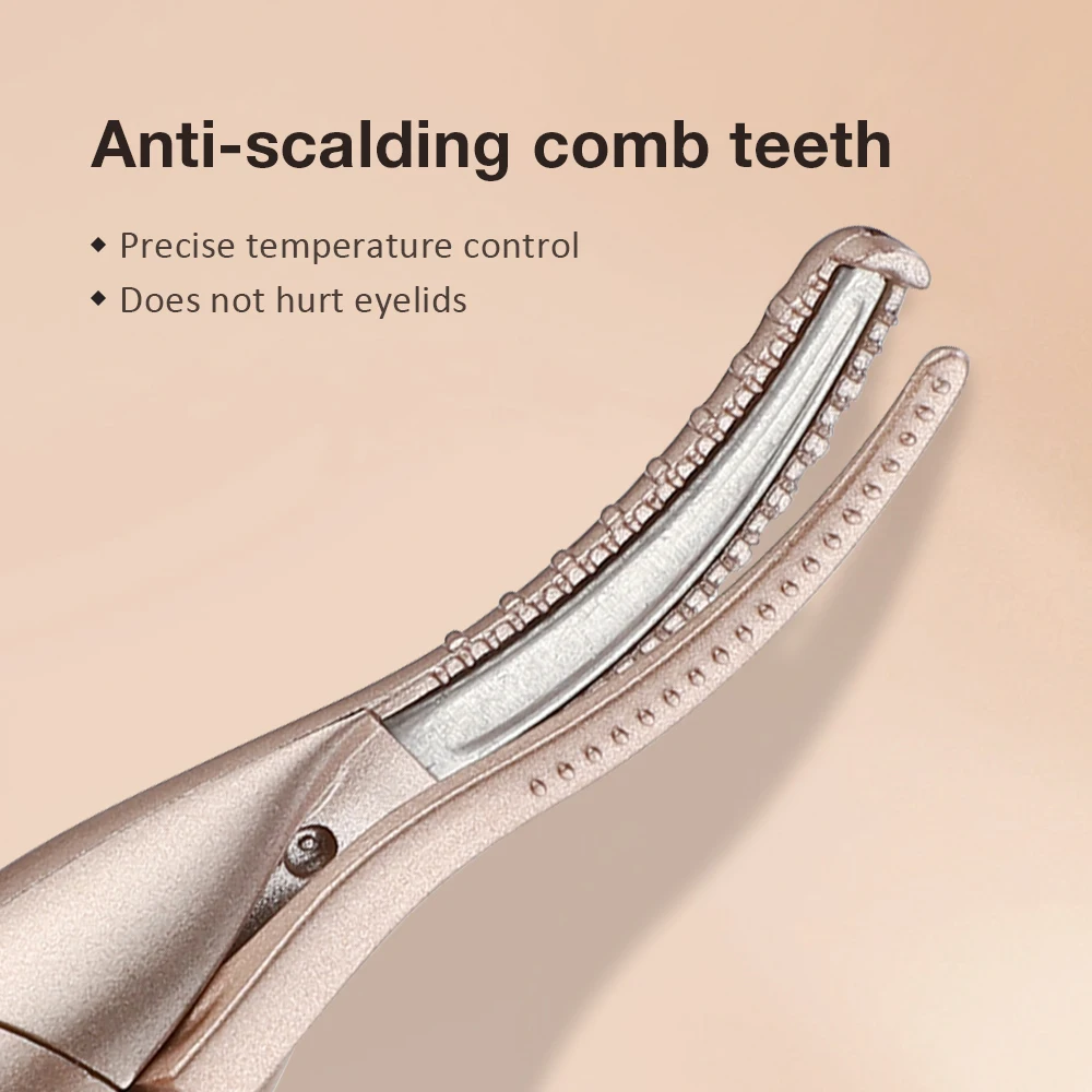 2 IN 1 Electric Eyebrow Shaver Eyelash Curling Two-gear Temperature Adjustment Heated Eyelash Curler Automatic Eyebrow Trimmer - Image 4