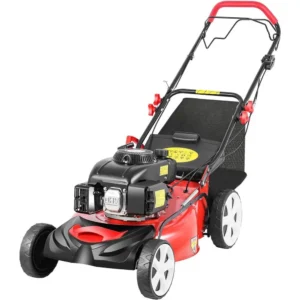 21 140CC 4-Wheel Drive Variable Speed 3-in-1 Gas Lawn Mower with 60L Bag and 8-Position Height Adjustment
