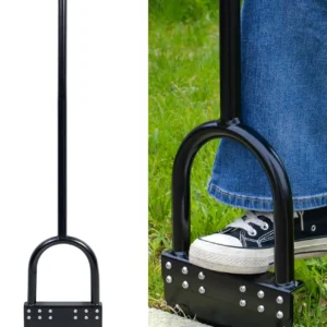41in Manual Lawn Edger with Spring Steel Blade, Rustproof Half Moon Design for Garden Maintenance
