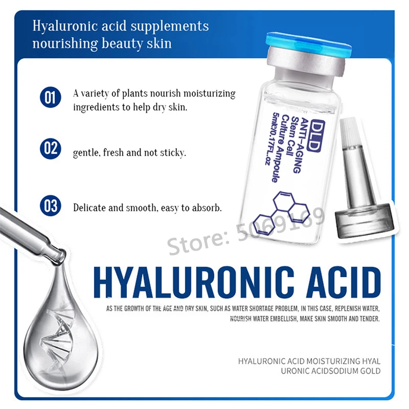 5ml Hyaluronic Acid Face Serum Vitamin C Moisturiz Hydration Skin Rejuvenation Pore Shrinkage SPA Beauty Skin Care - Image 2