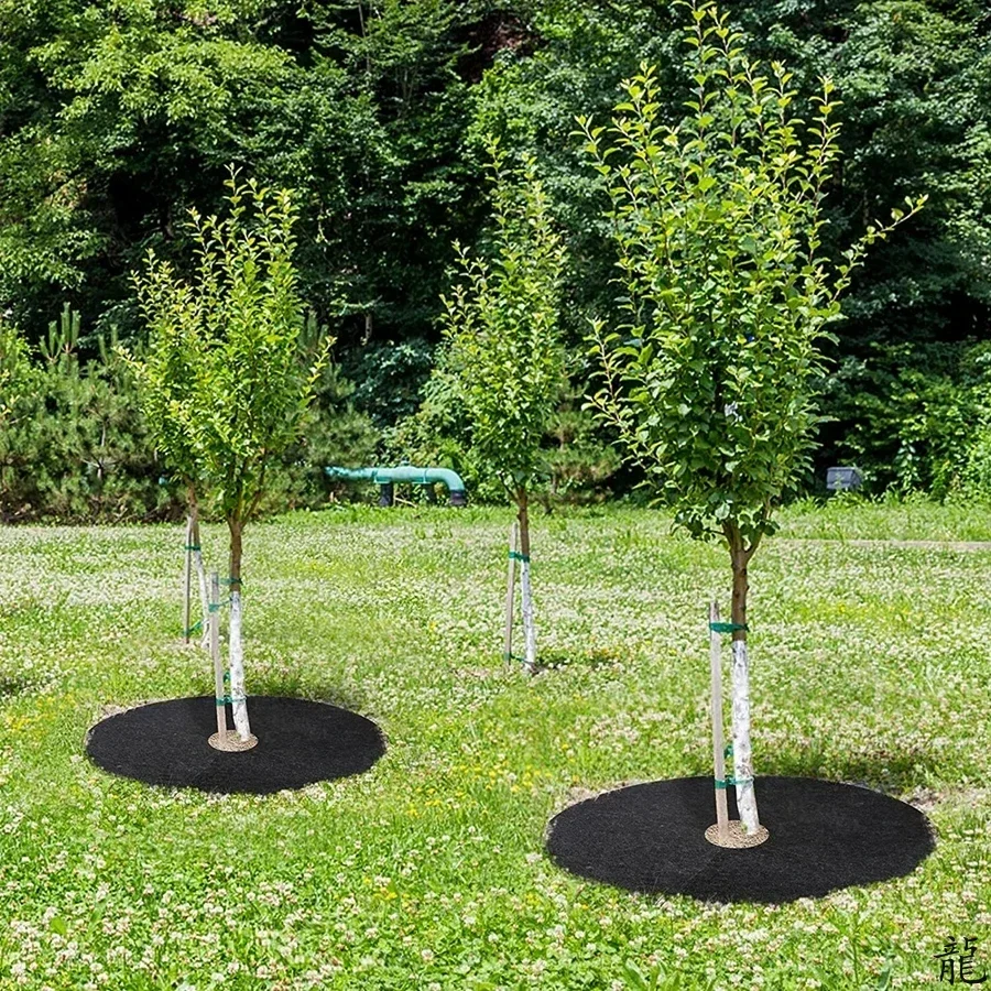Non-Woven Tree Mulch Ring Weeding Barrier, Protector Mat, Plant Cover, Anti Grass, Gardening Fabric Weed Control, 15cm-82cm - Image 6