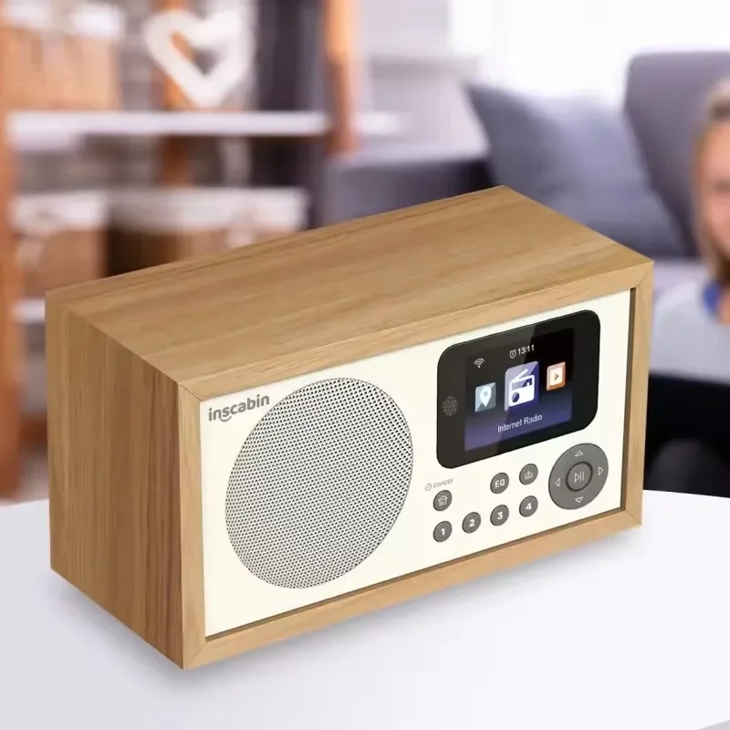 D2 WiFi Internet Digital Radio Bluetooth5.0 Speaker with LED Colour Screen Alarm Clock Home DAB Radios Support U Disk MP3 Player - Image 4