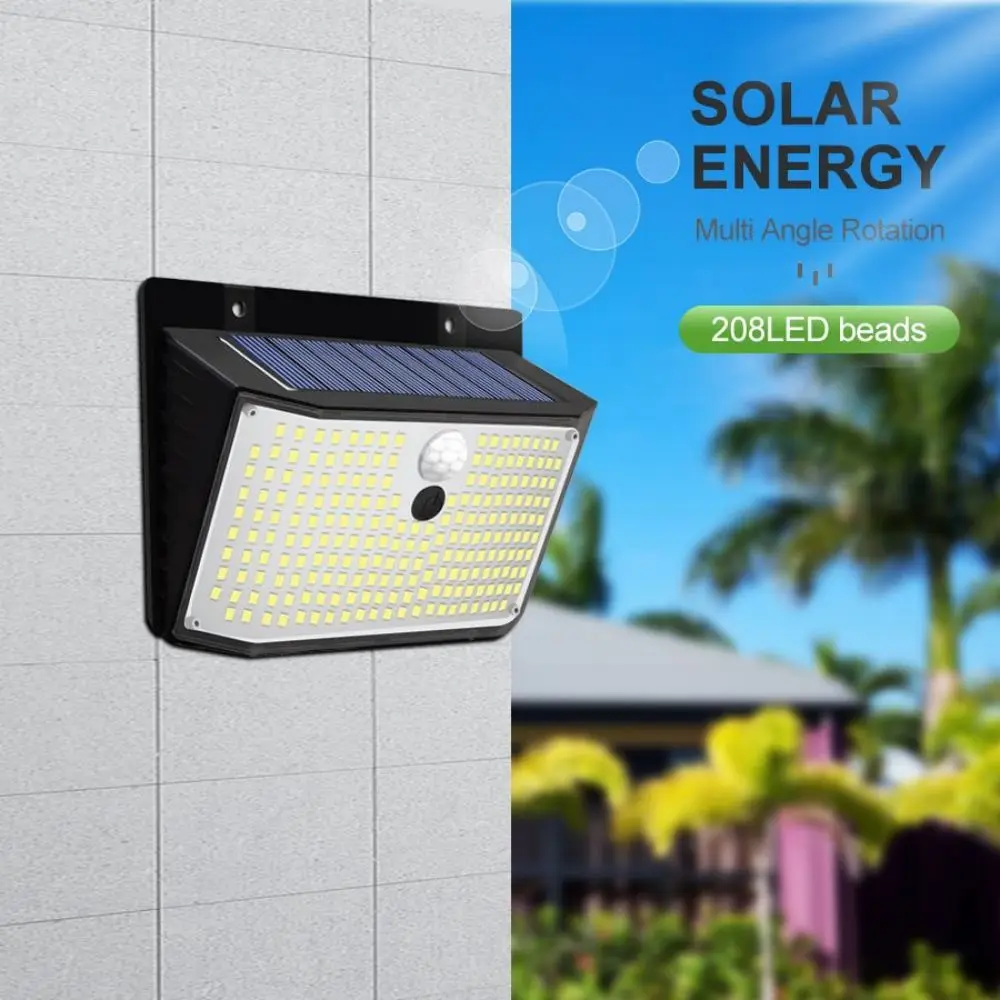 Solar Lights Outdoor 158 LED Solar Wall Lamp Waterproof Wireless Motion Sensor Security 3 Modes Garden Fence Yard Deck Garage - Image 5