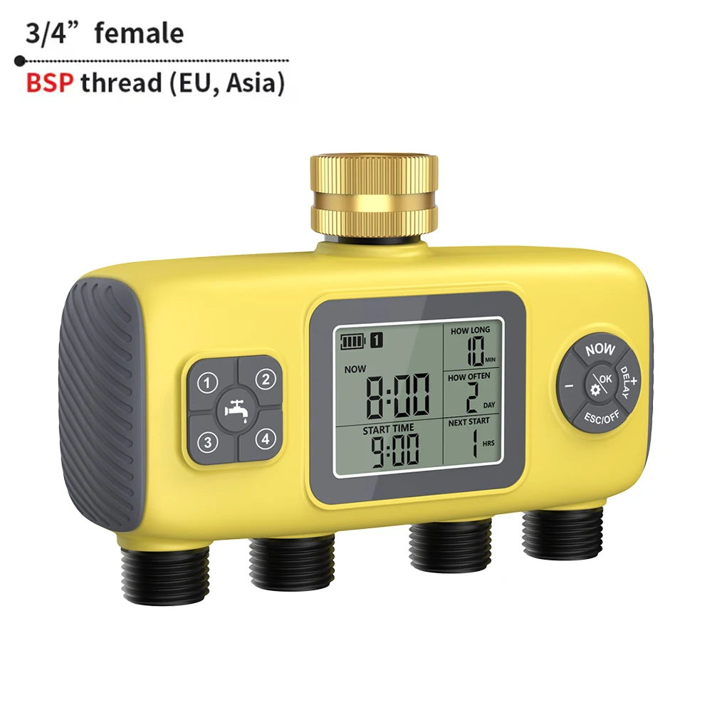 1/2/3/4-Outlet Smart Water Timer Auto Intelligent Irrigation Watering System Sprinkler Timer Garden Programmer LCD Display - Image 8