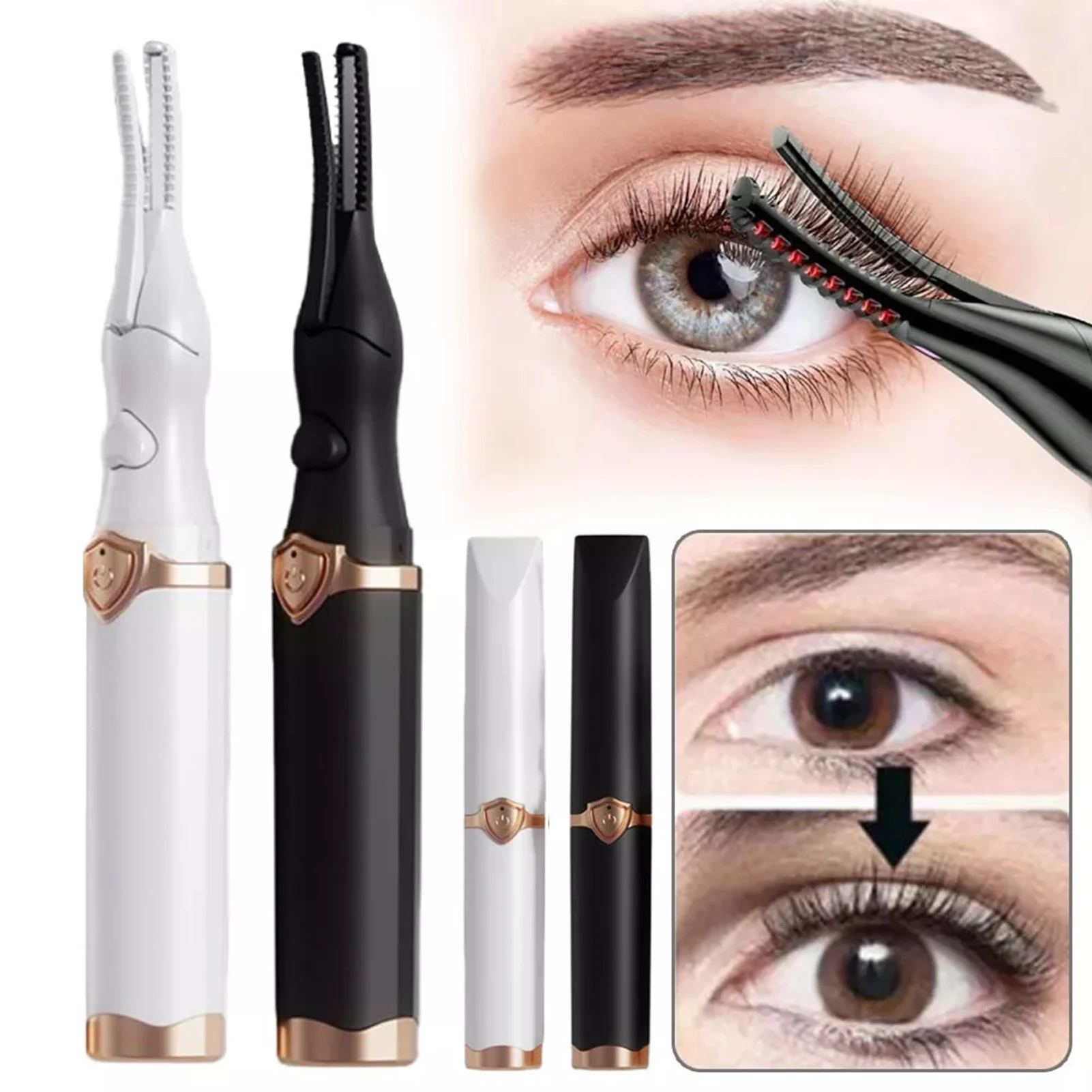 Rechargeable Electric Eyelash Curler Fast Heating Handheld Eyelash Curler for Natural Lashes False Eyelashes - Image 2