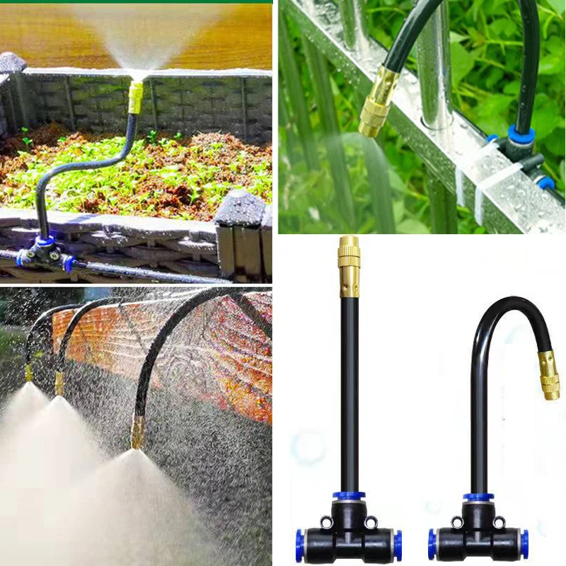 DIY 5~20M Universal Adjustable Atomizing Sprayer Misting System Kit For Lawn Garden Irrigation OD8mm Tube Garden Water Mister - Image 4