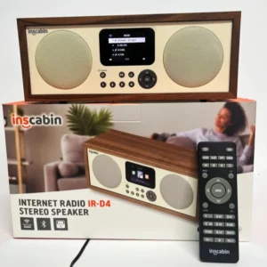 Hot Selling Wooden Home WiFi Internet Digital Radio Wireless Bluetooth 5.0 Speakers with Remote Control HD Color Display Screen
