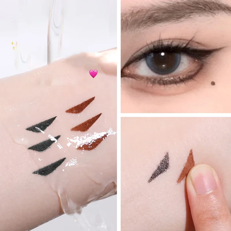 Rotate Eyeliner Stamp Integrated Black Brown Dual-Tip DIY Eyeliner Wing Stencil Waterproof Smudge-Proof Longwear Liquid Pen - Image 6