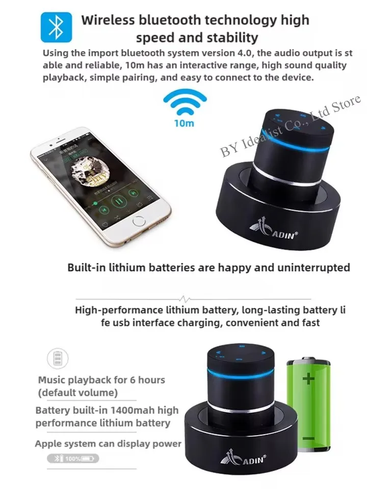 42w Wifi Vibro Bluetooth Speaker Wireless Adin Portable Music Subwoofer Speaker Bluetooth Anti-Neighbor Column Vibration Speaker - Image 5