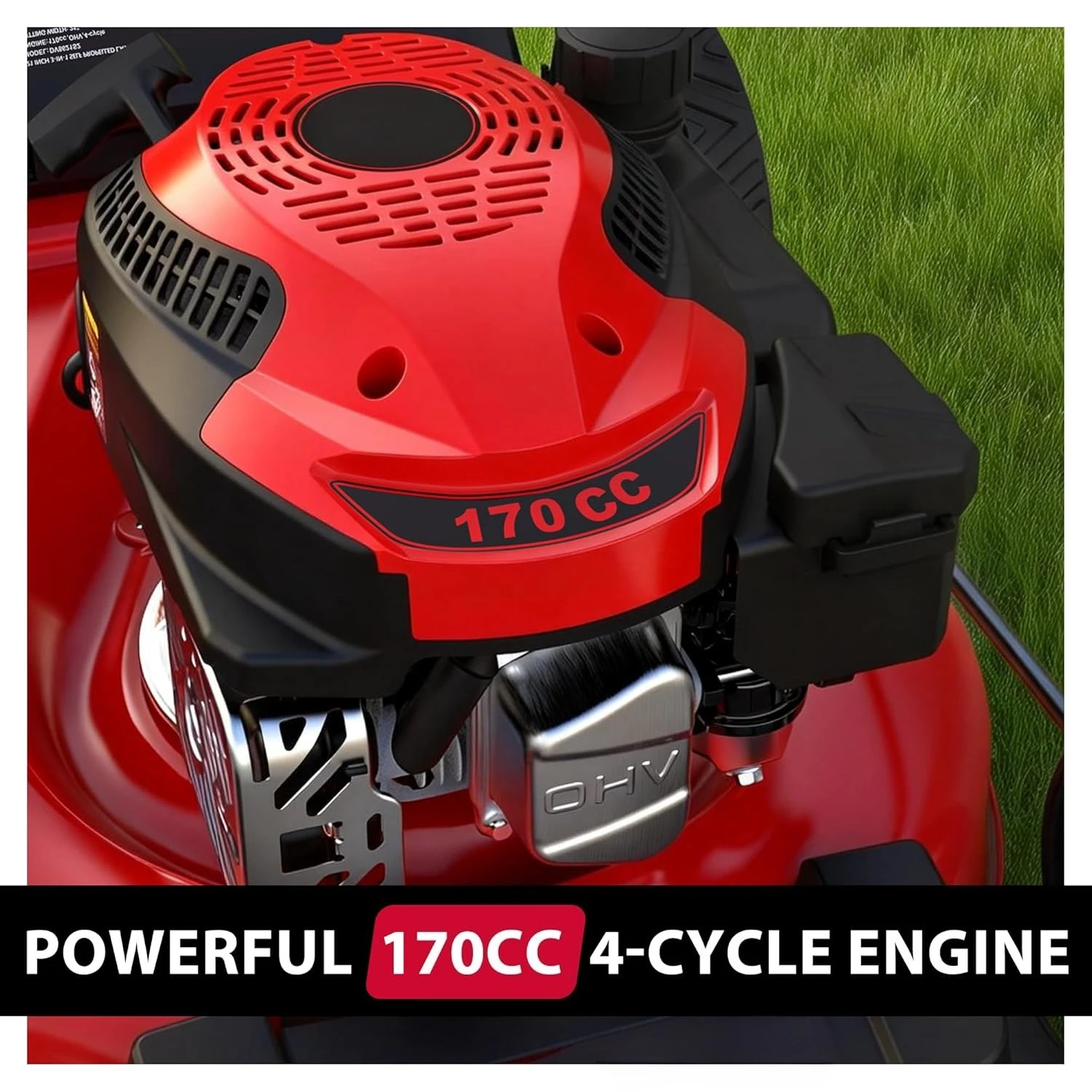 Self Propelled Gas Lawn Mower 21-inch with 170cc 4-Cycle OHV Engine, 3-in-1 Walk-Behind Lawn Mower with 5, Customized - Image 3