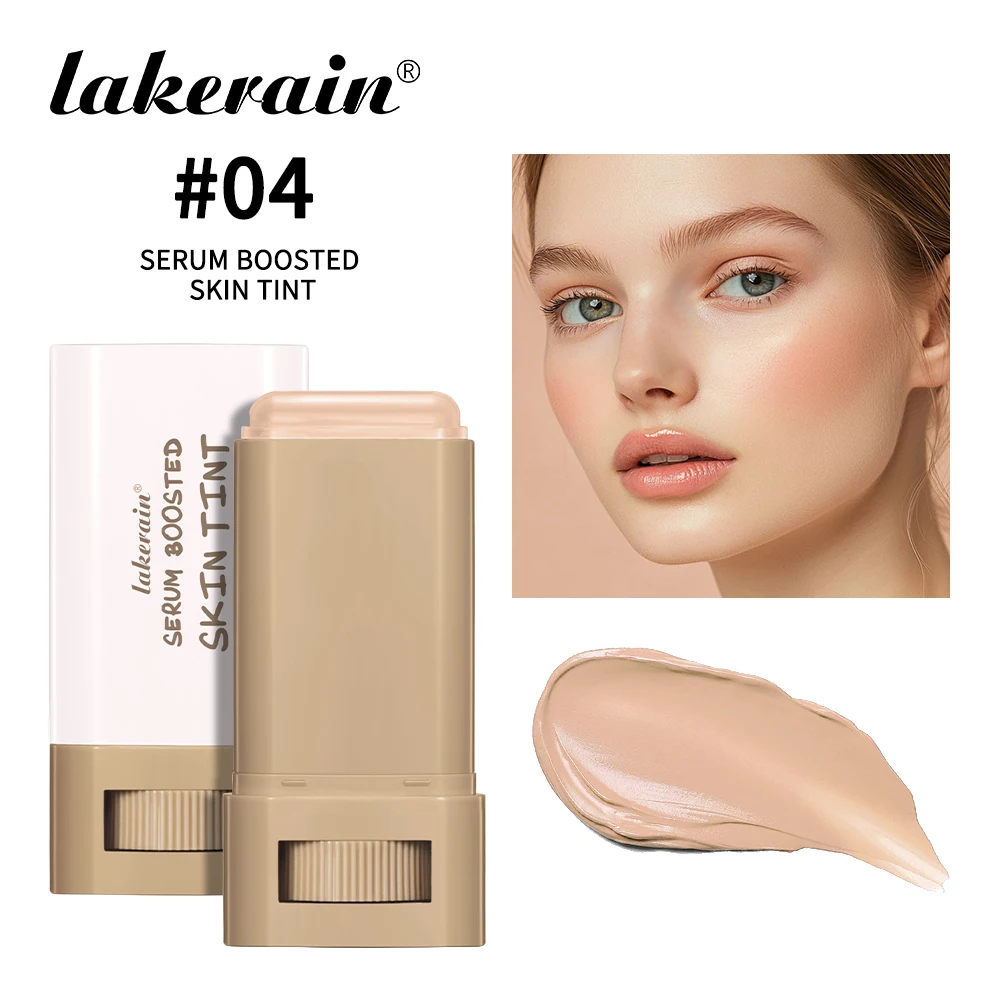 Skin Tint Foundation Stick Eraser Concealer Foundation Stick Serum Boosted Smooth Plumper Hight Coverage Travel Bronze Foundatio - Image 10