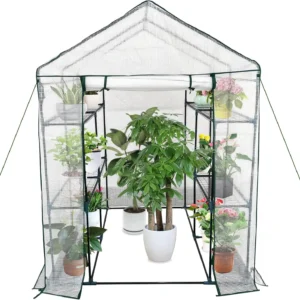 Greenhouse for OutdoorsPortable Indoor and Outdoor Green House Roll-Up Zippered Door Anchors and Ropes,Plant Garden Hot House