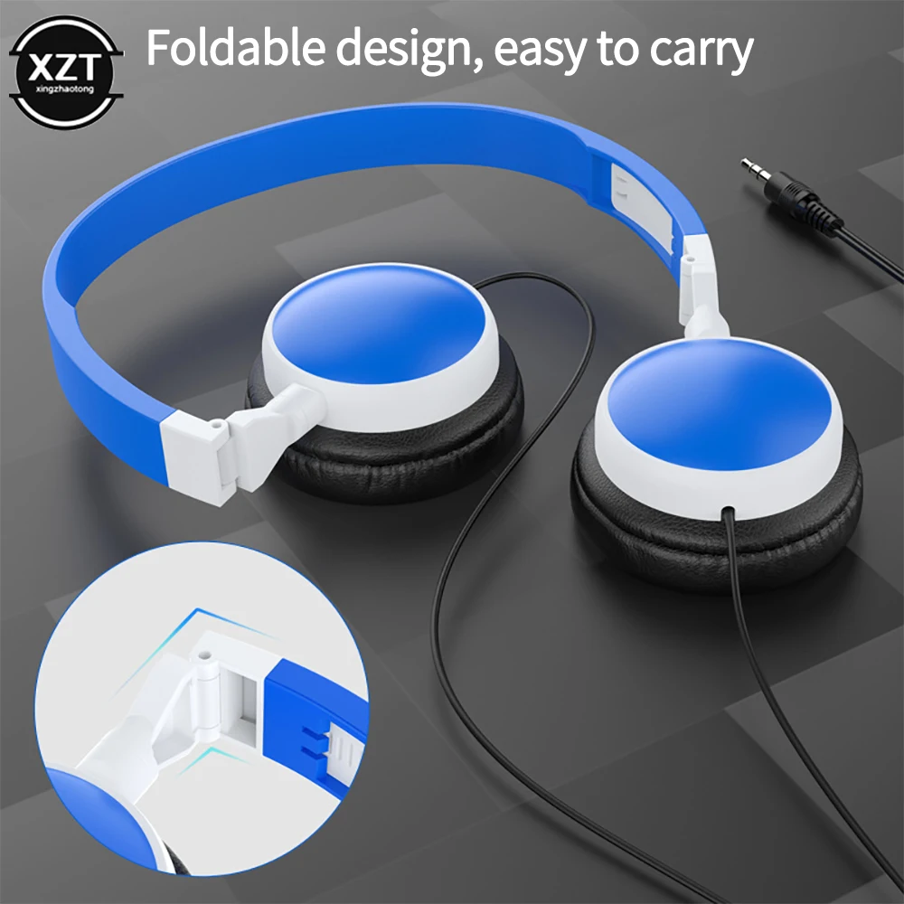 Wired Foldable 3.5mm Headphones Head Mounted Headset Earphone Headphones Stereo Foldable Sport Earphone for Phone/Tablet - Image 3