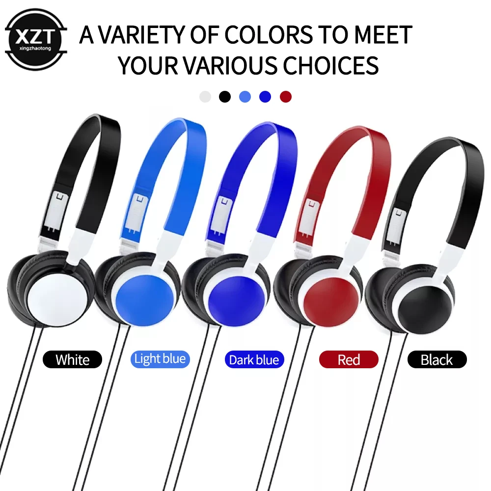 Wired Foldable 3.5mm Headphones Head Mounted Headset Earphone Headphones Stereo Foldable Sport Earphone for Phone/Tablet - Image 2