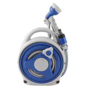 Retractable Garden Hose Reel with 8-in-1 Sprayer Nozzle 43Ft Hose Portable Water Hose Reels with Spray Lock and Pipe Storage Bra