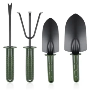 Garden Tool Set4 Pieces Garden Tools Including Hand Shovel Transplant Shovel Weeder and Hand Rake with Non-Slip Handle Idea for