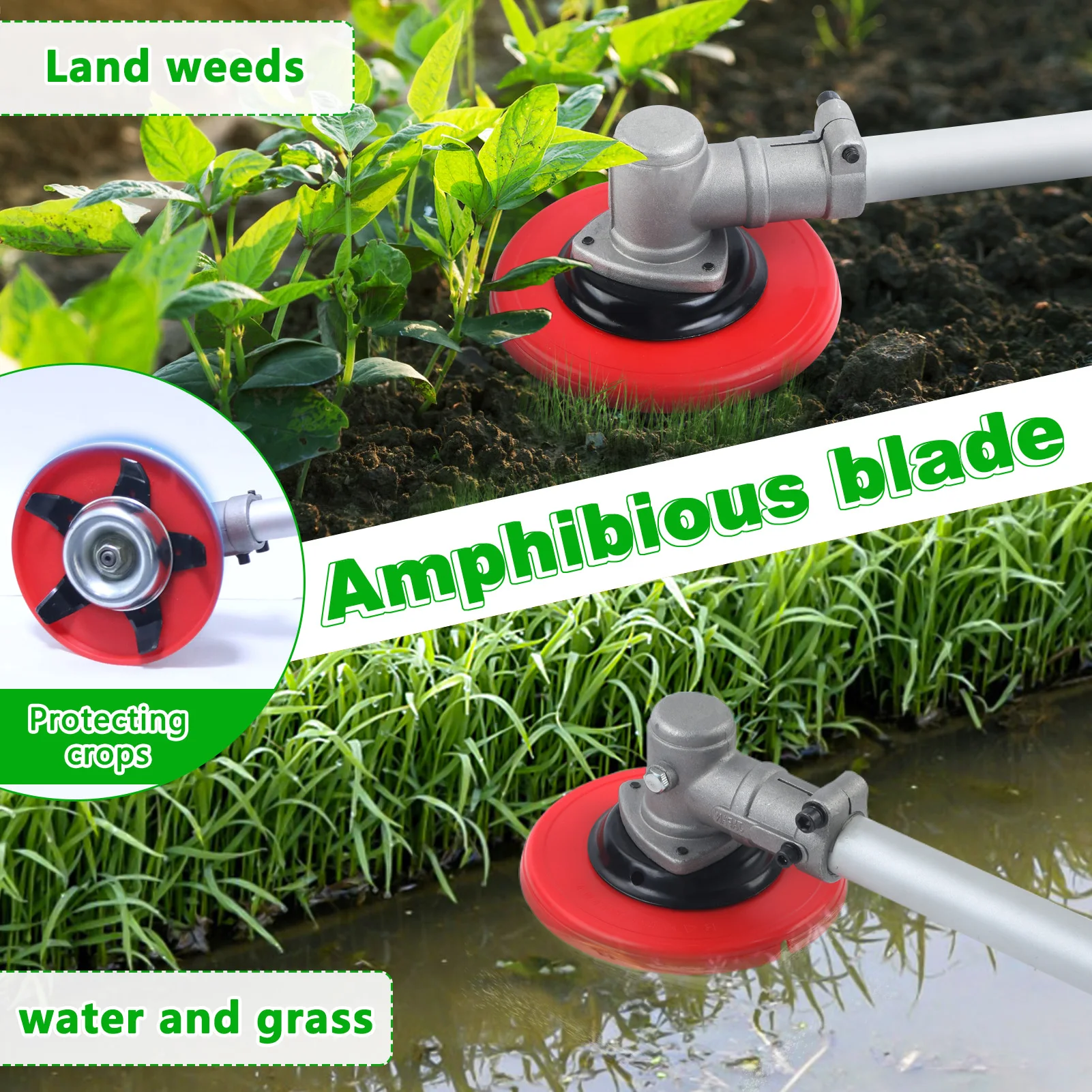 Gas Lawn Mower, 8 in 1 Weed Wacker Gas Powered 52CC 2-Cycle Hedge Trimmer String Trimmer Brush Cutter Edger Pole Saw Chainsaw - Image 3