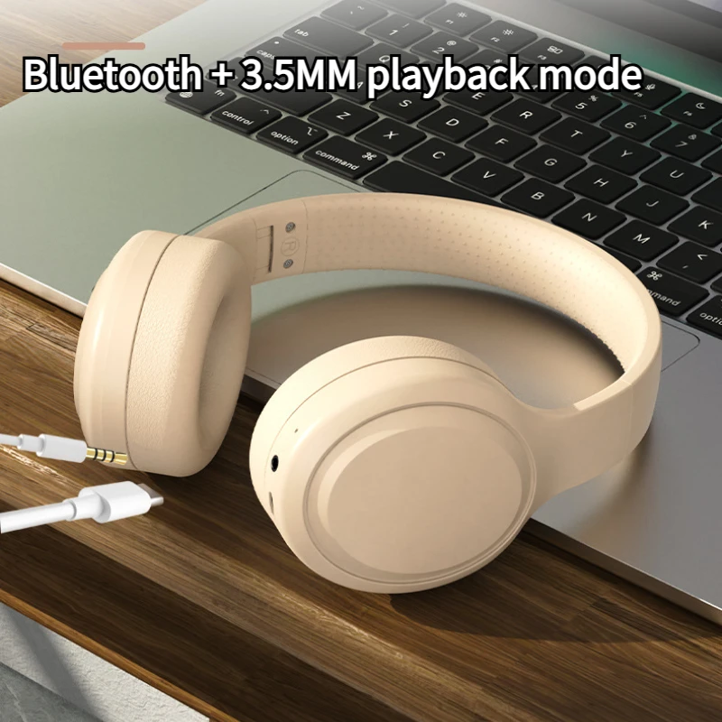 Bluetooth 5.3 Headphones 3.5mm Wired Headsets Over Ear Gaming Earphones Foldable Wireless Earphones with Mic TF/AUX Music Play - Image 4