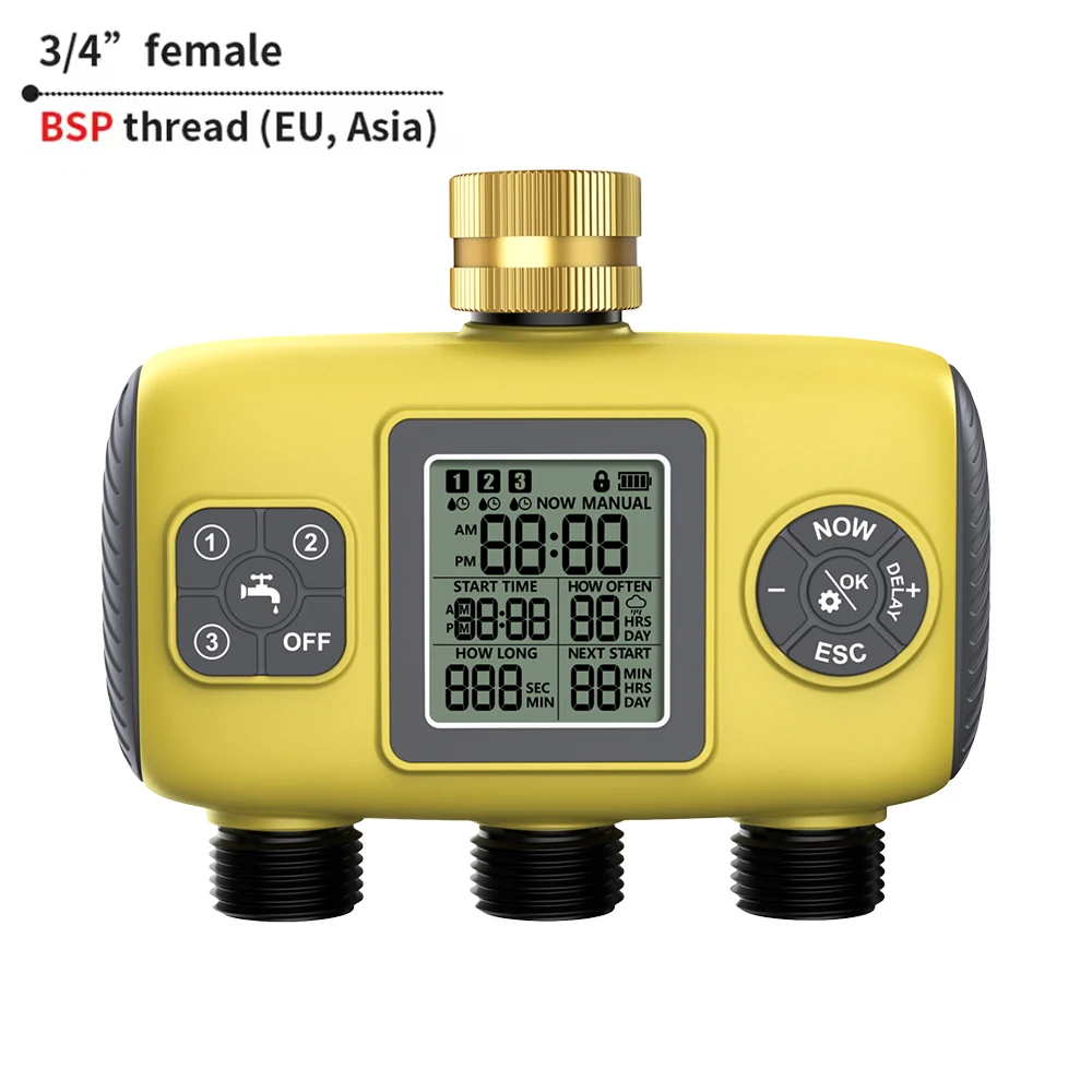 1/2/3/4-Outlet Smart Water Timer Auto Intelligent Irrigation Watering System Sprinkler Timer Garden Programmer LCD Display - Image 14