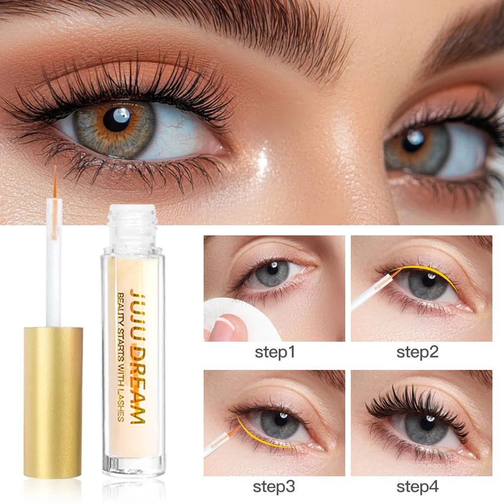 Natural Dense Eyelash Essence - Nourishing formula to plump and curl eyelashes, eye makeup gel mascara - Image 4