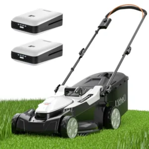 40V 2 x 20V 16" Electric Lawn Mower Cordless Brushless Lawnmower with 6-Height Adjust Portable and Lightweight Push Battery Pow