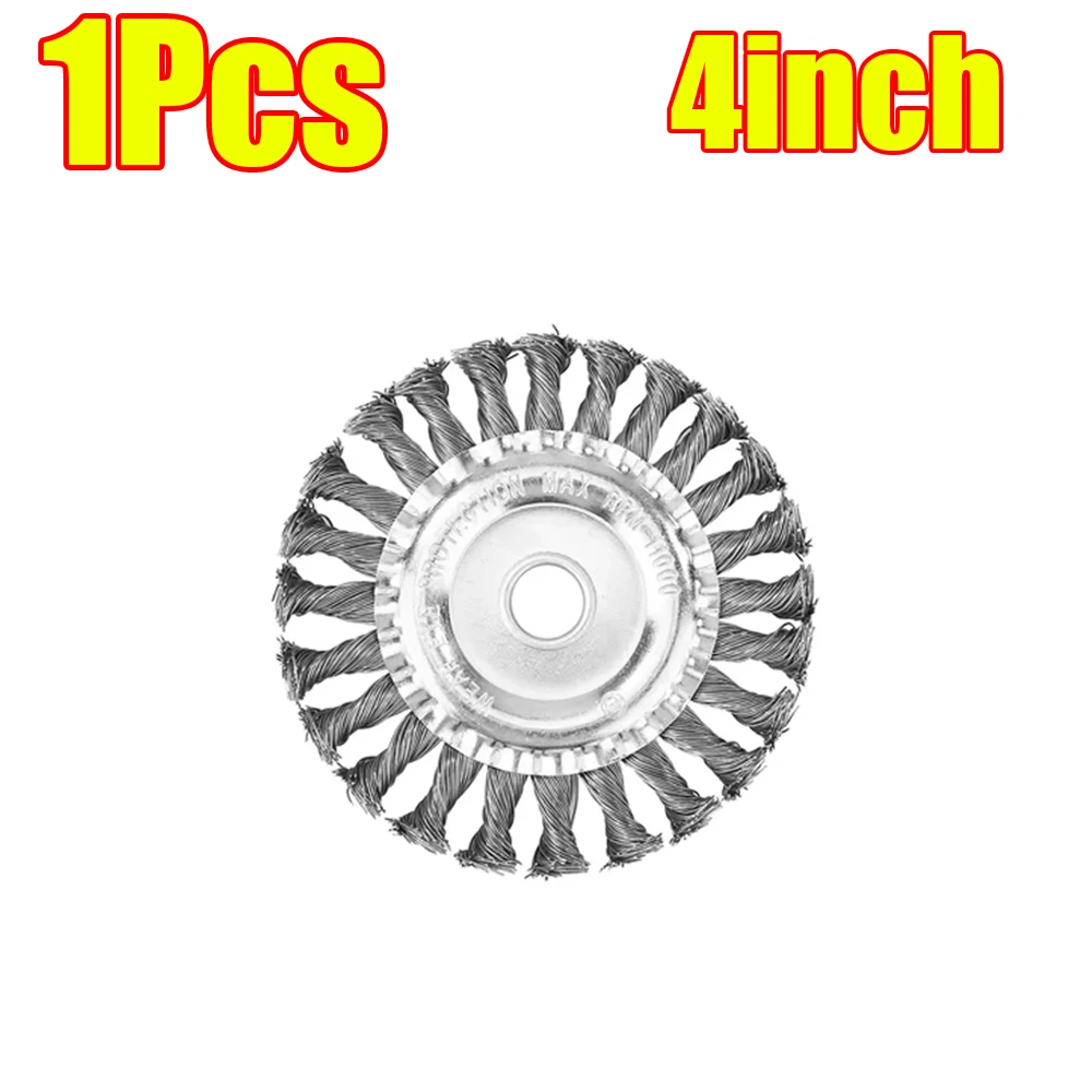 1-2Set 4/6/10inch Steel Wire Brush Trimmer Head Weed Brush Cutter Lawn Mower Brush with Adapter Kits Garden Trimmer Head Tool - Image 7