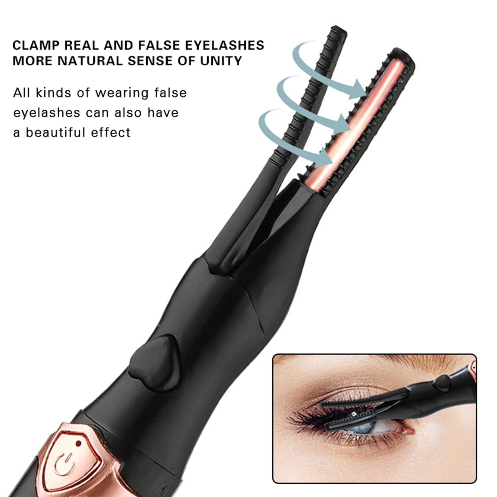 Rechargeable Electric Eyelash Curler Fast Heating Handheld Eyelash Curler for Natural Lashes False Eyelashes - Image 3