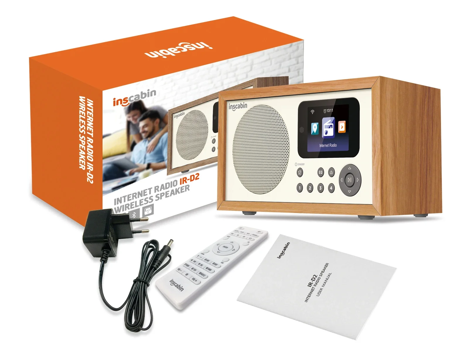 D2 WiFi Internet Digital Radio Bluetooth5.0 Speaker with LED Colour Screen Alarm Clock Home DAB Radios Support U Disk MP3 Player - Image 6