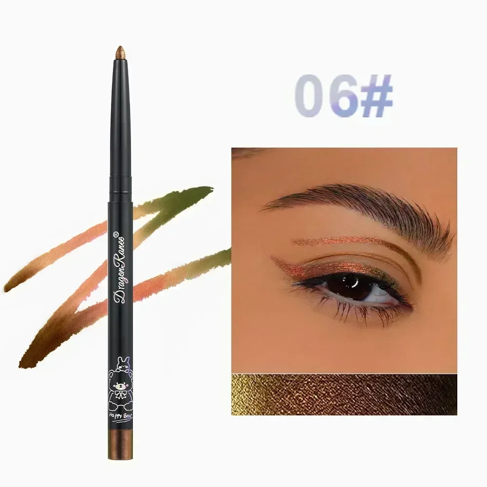 Glitter Aurora Eyeliner Pen Multi Chrome Eye Liner Lasting Shiny Metallic Eyeshadow Lying Silkworm Green Purple Makeup Pigment - Image 12