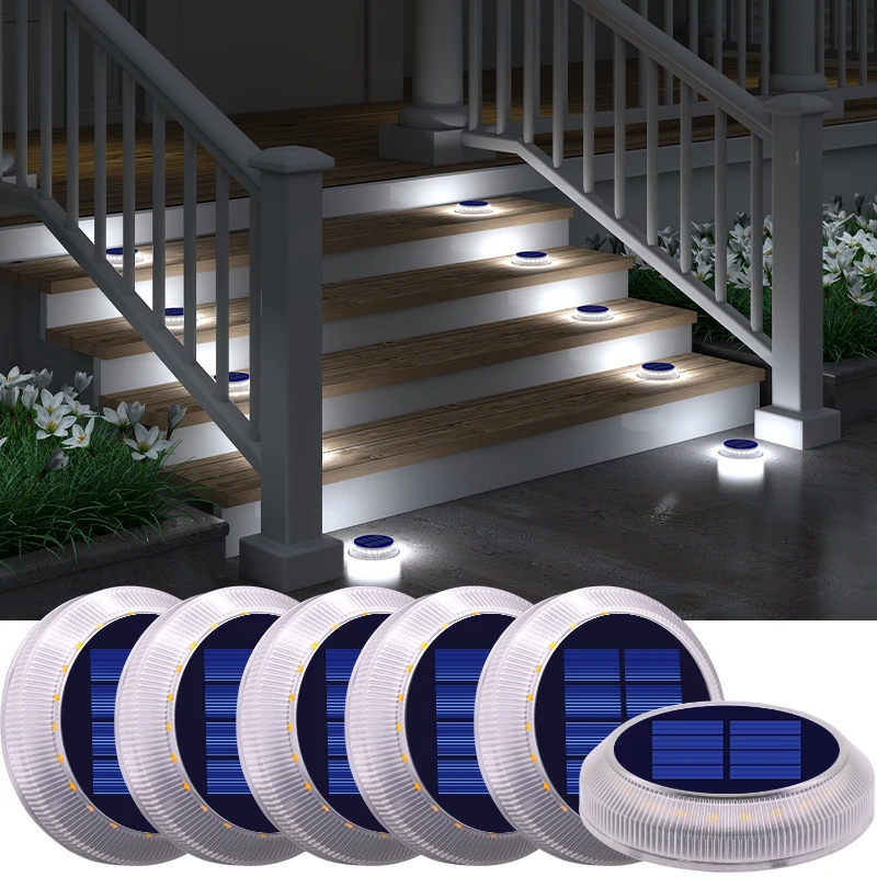 6 Packs Solar Driveway Lights Solar Dock Lights Blue Solar Deck Lights Outdoor IP68 Waterproof, Stick on for Step Pool Pathway - Image 7