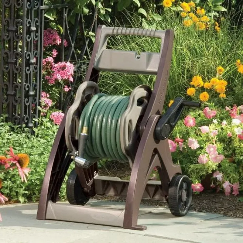 Suncast 175 ft. Hosemobile Hose Reel Cart, Mocha and Taupe - Image 4