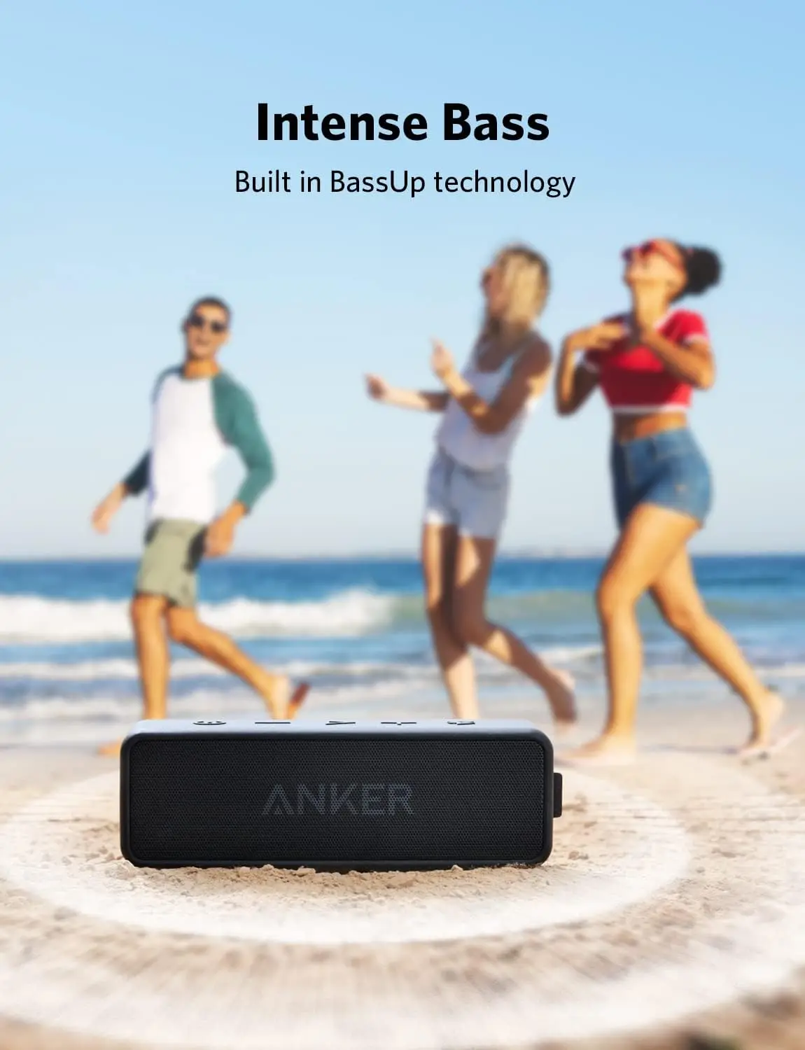 Anker Soundcore 2 Portable Bluetooth Speaker with Stereo Sound, Bluetooth 5, IPX7 Waterproof, 24-Hour Playtime (Refurbished) - Image 4