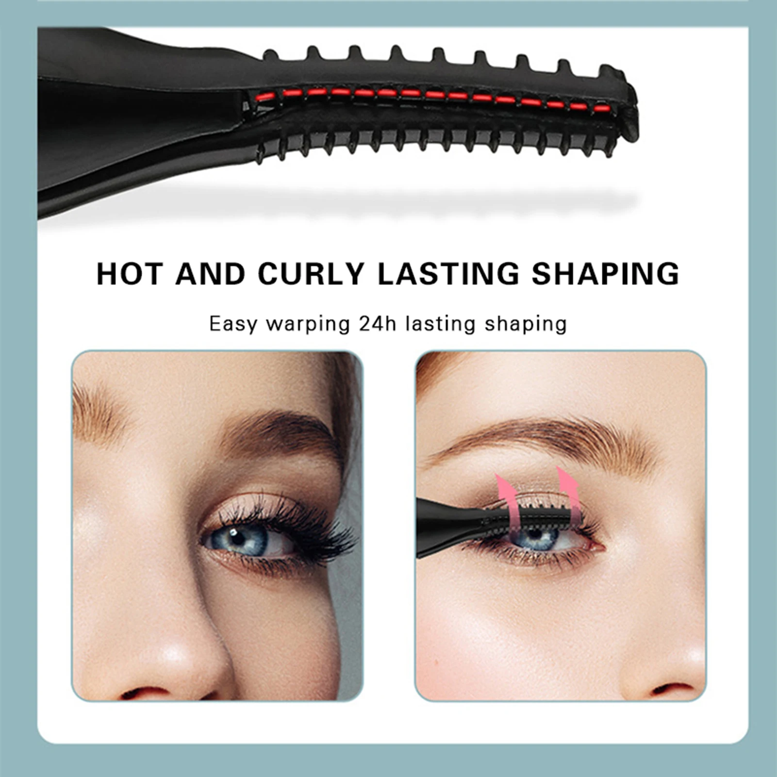 Rechargeable Electric Eyelash Curler Fast Heating Handheld Eyelash Curler for Natural Lashes False Eyelashes - Image 4