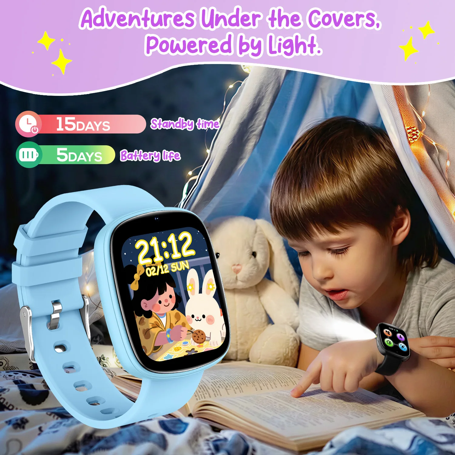 2026 Kids Games Smartwatch 1.83''HD Screen Camera 22 Interesting Games Sleep Monitor Alarm Clock Calculator Children Watch Gifts - Image 5