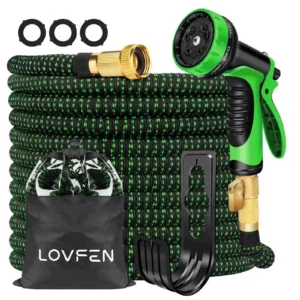 LOVFEN 25/50/75/100/150ft Expandable Water Hose Flexible Magic Garden Hose 10 Pattern Sprayer Nozzle For Pet Cleaning Watering
