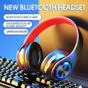 Foldable Bluetooth Headsets Wireless Headphones With Mic Stereo Earphone Support TF Card FM For Xiaomi Iphone Sumsamg Phone
