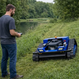 Customized Rubber Track All Terrain Lawn Mower - CE EPA Approved Agricultural Remote Control Robot Tool