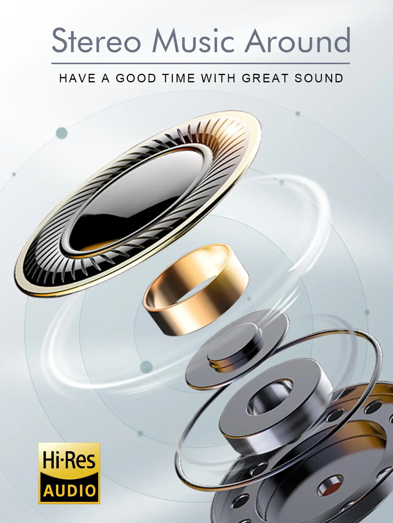 B36 Wireless Bluetooth 5.3 Over-Ear Headphones with ANC Noise Cancelling 8H Playtime Ergonomic Design HD Microphone Foldable - Image 5