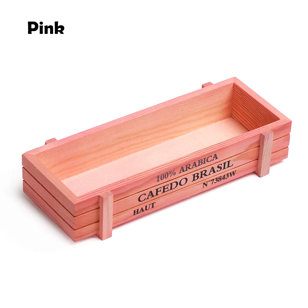 1 PC Tools Garden Decor Trough Decorative Pots Succulent Boxes Rectangle Vase Vintage Crates Wood Flower Pot - Image 7