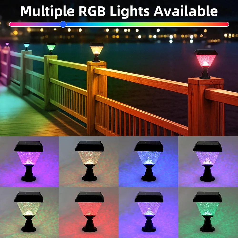 Outdoor Garden Decor Solar Pillar Lamp Remote Control Sunlight Wall Lamp for Street Gate Pathway Lighting Landscape Solar Lights - Image 6