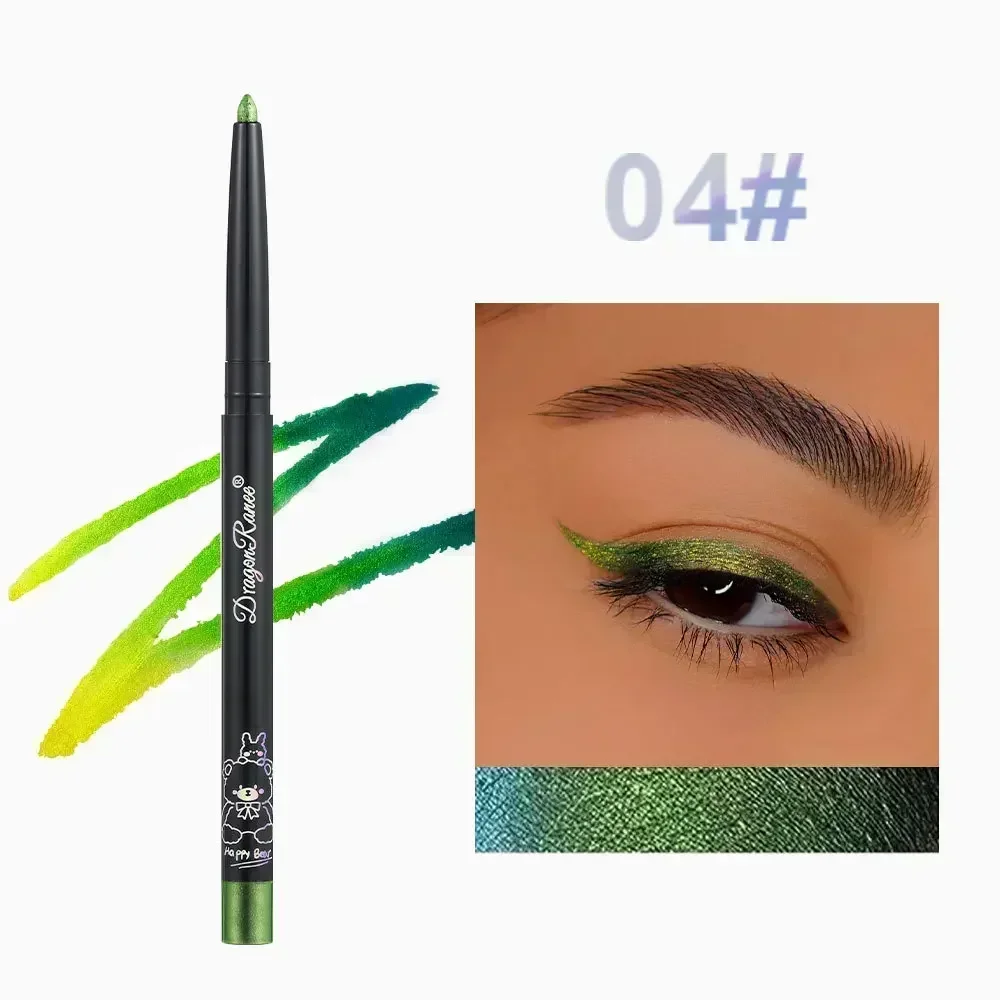 Glitter Aurora Eyeliner Pen Multi Chrome Eye Liner Lasting Shiny Metallic Eyeshadow Lying Silkworm Green Purple Makeup Pigment - Image 10