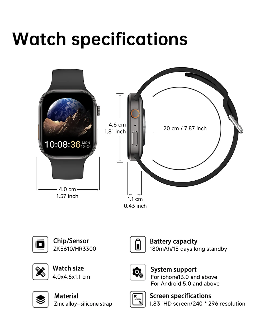 NEW Smartwatch 1.83"HD Screen Sleep&Health Monitoring Bluetooth Call Multi-Sport Modes Fashion Smart Watches For Women Men Gift - Image 6