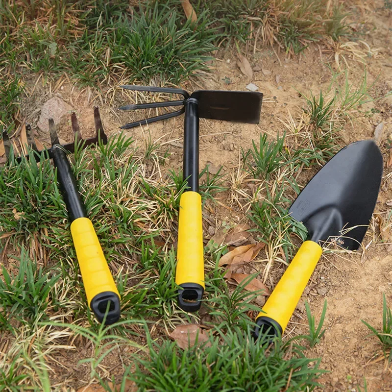 Deli Gardening Tool Sets Shovel Hoe Harrow 1/3/4 Pcs with PP Coated Handle,Garden Lawn Farmland Transplant Gardening Bonsai Tool - Image 6