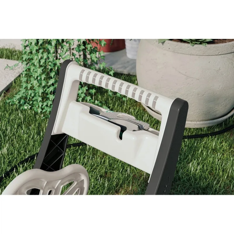 Suncast 175 ft. Hosemobile Hose Reel Cart, Mocha and Taupe - Image 6